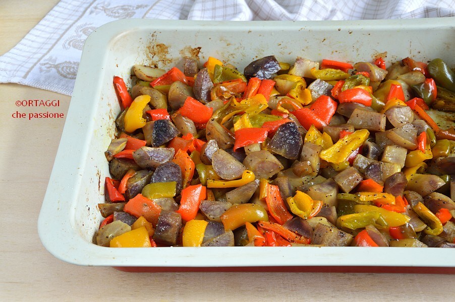 Patatas y pimientos al horno - acompañamiento sabroso VERDURAS que pasión por Sara Grissino