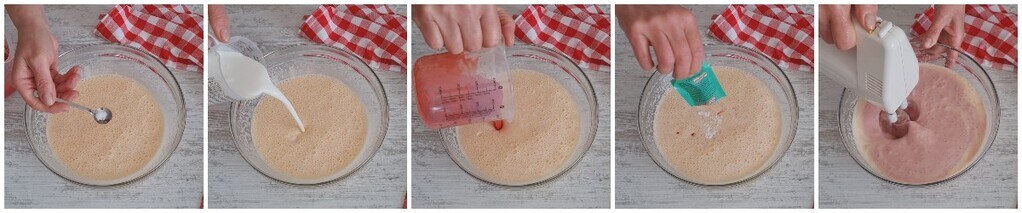 Bizcocho de fresas y nata, preparación