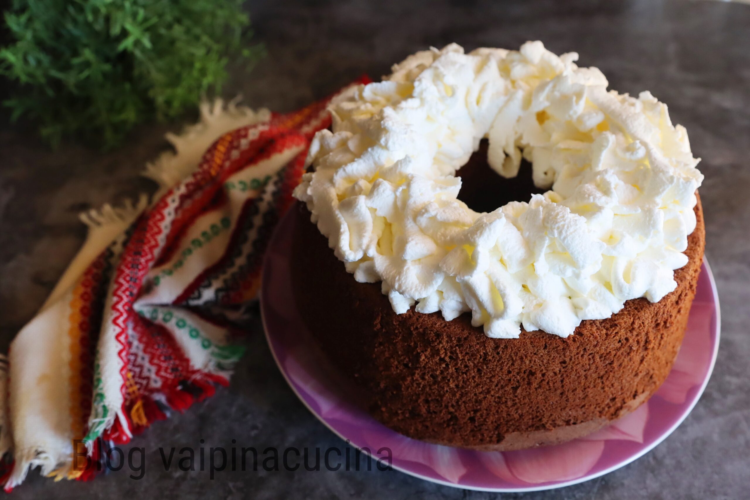 Chiffon cake chocolate y nata