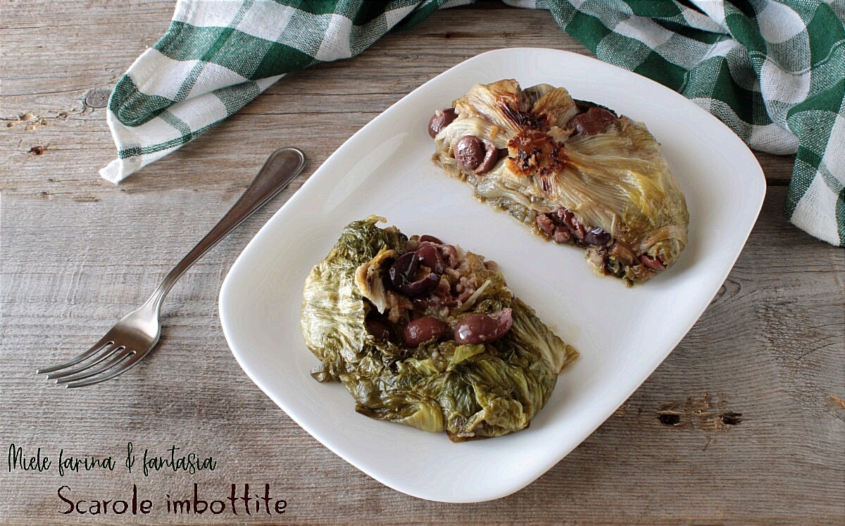 Escarola rellena. Receta familiar