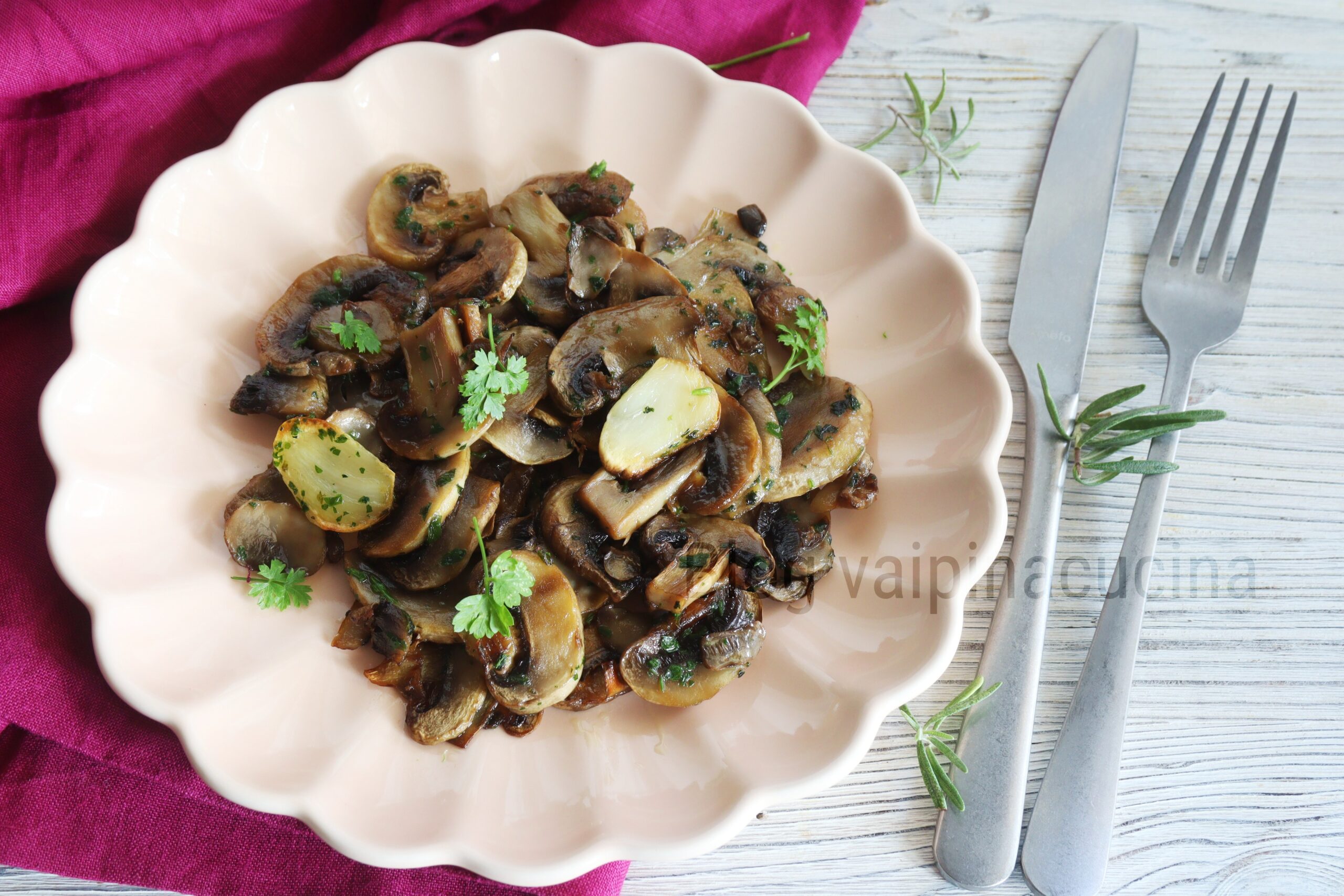 Champiñones asados al horno