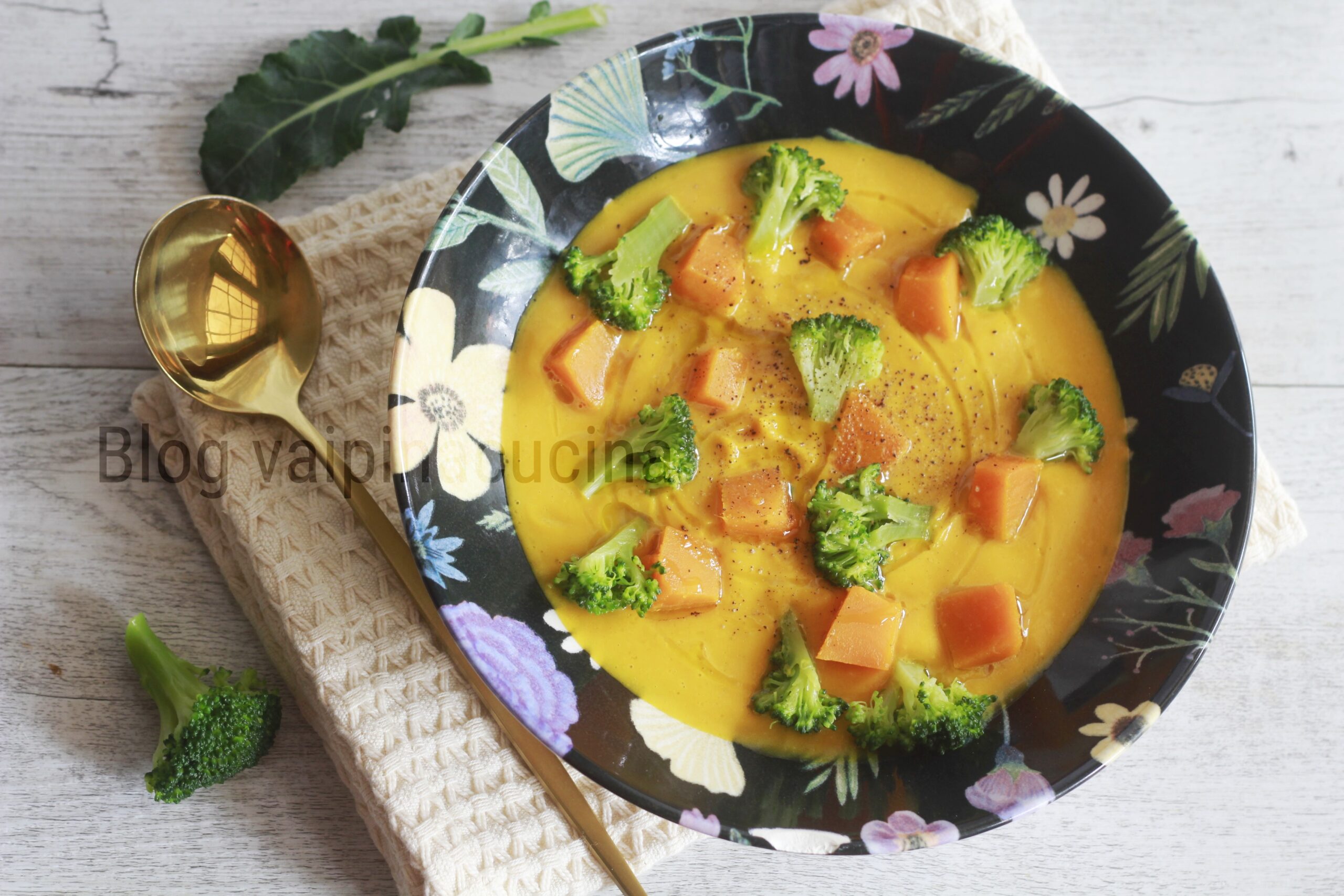 Crema de calabaza y brócoli