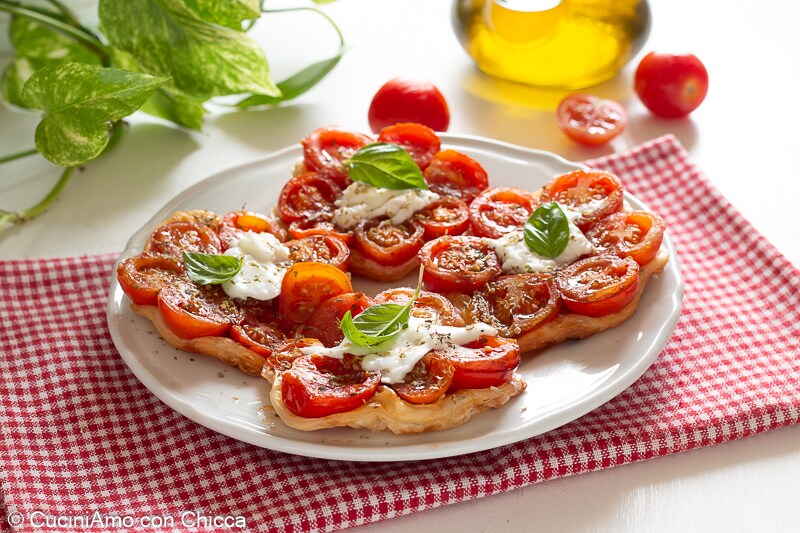 Mini tatín de tomate cherry