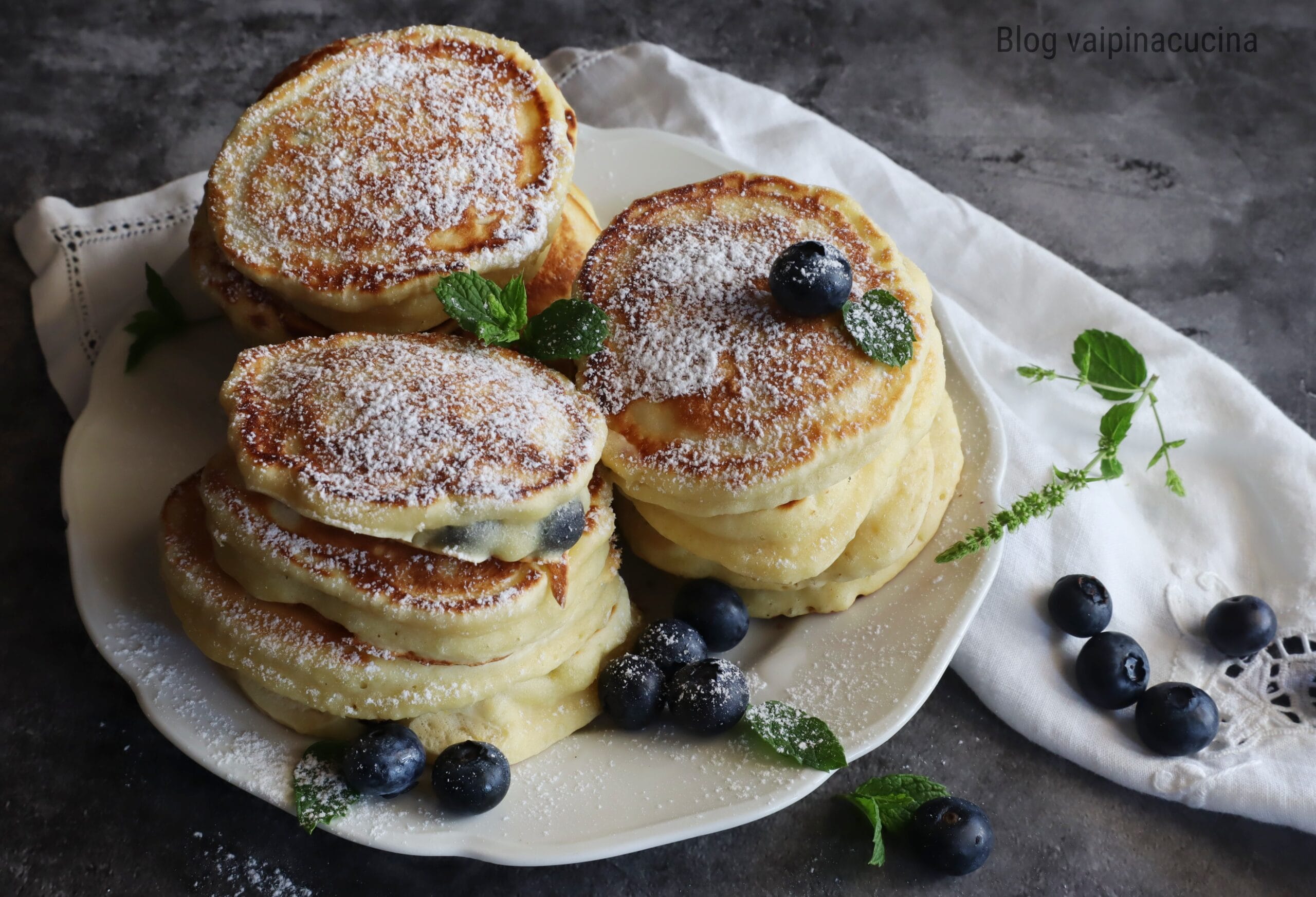Pancakes con arándanos