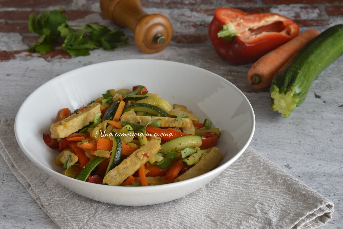 Tempeh con las verduras