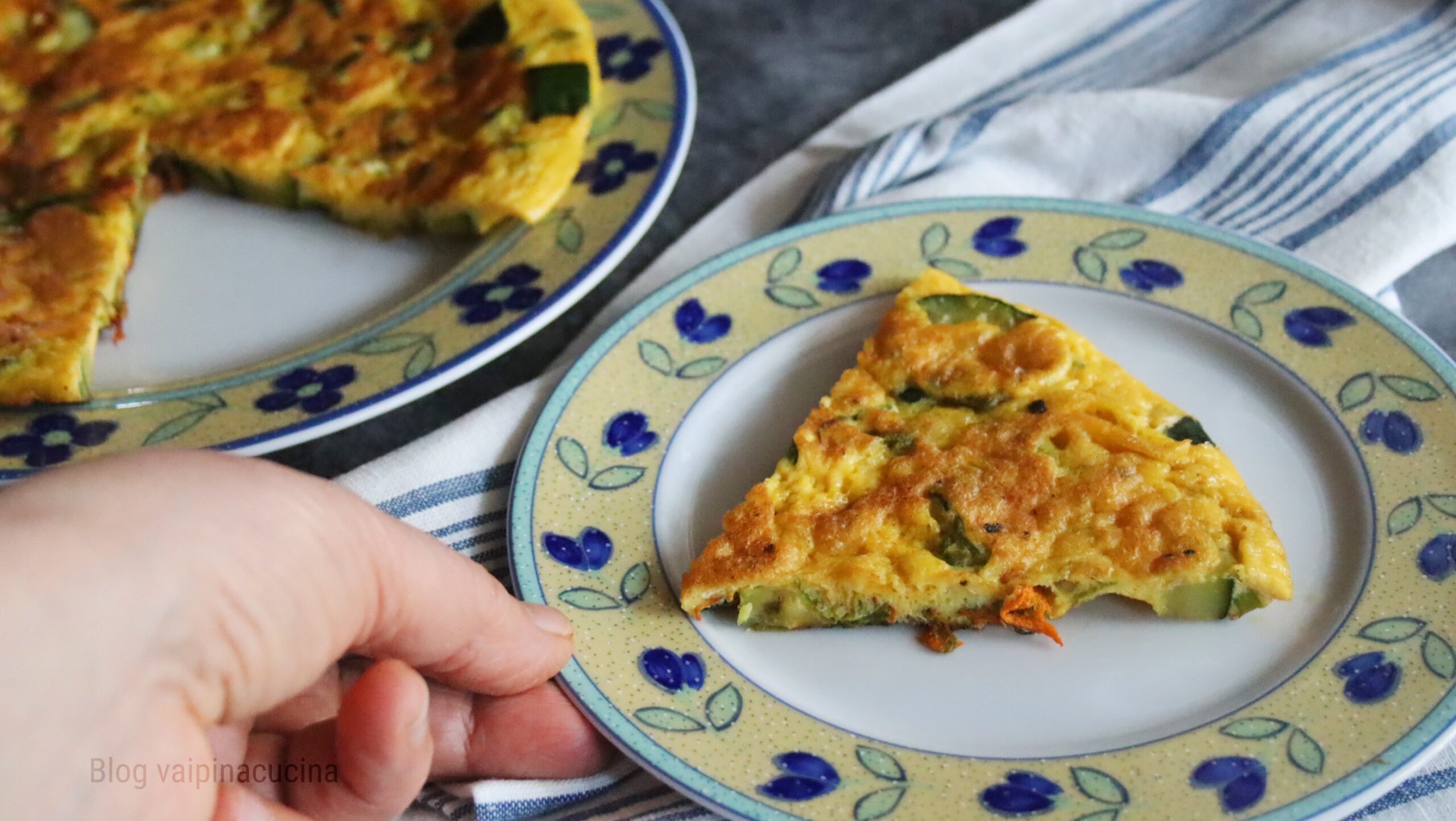 Tortilla de calabacines y flores