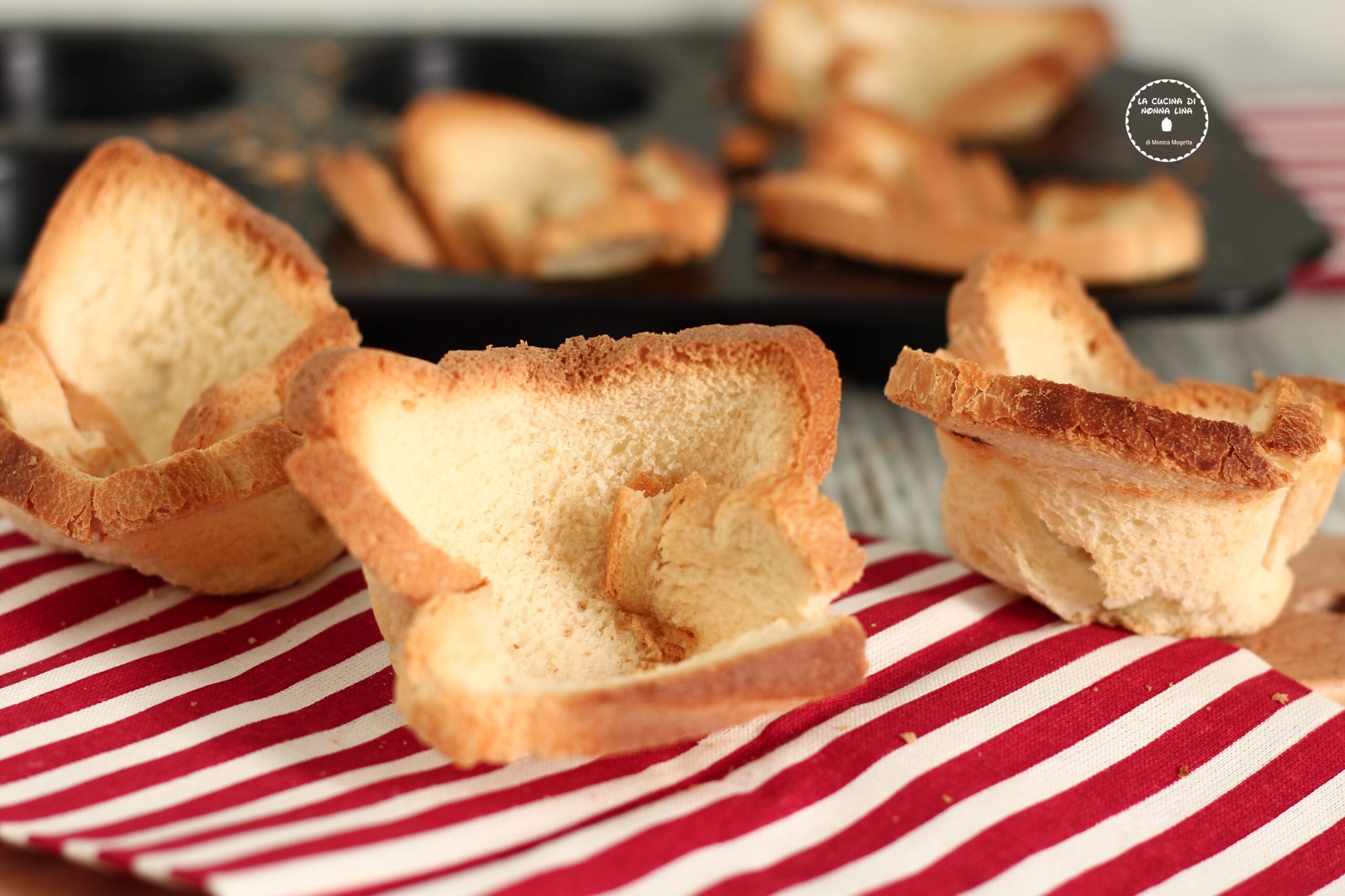 Cestas de pan de molde para rellenar