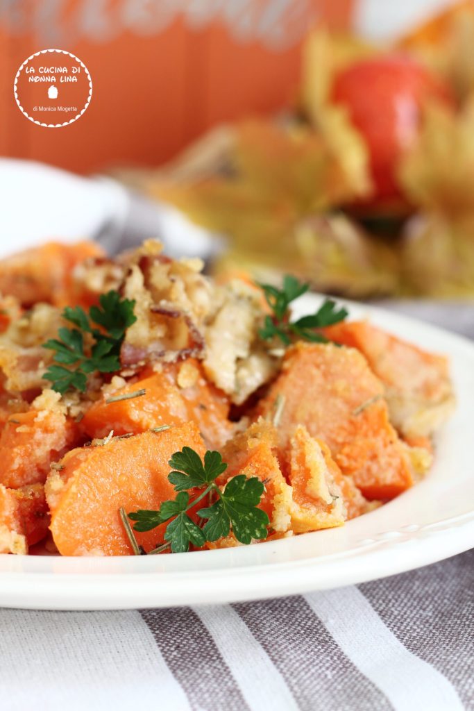 Calabaza arenosa con bacon