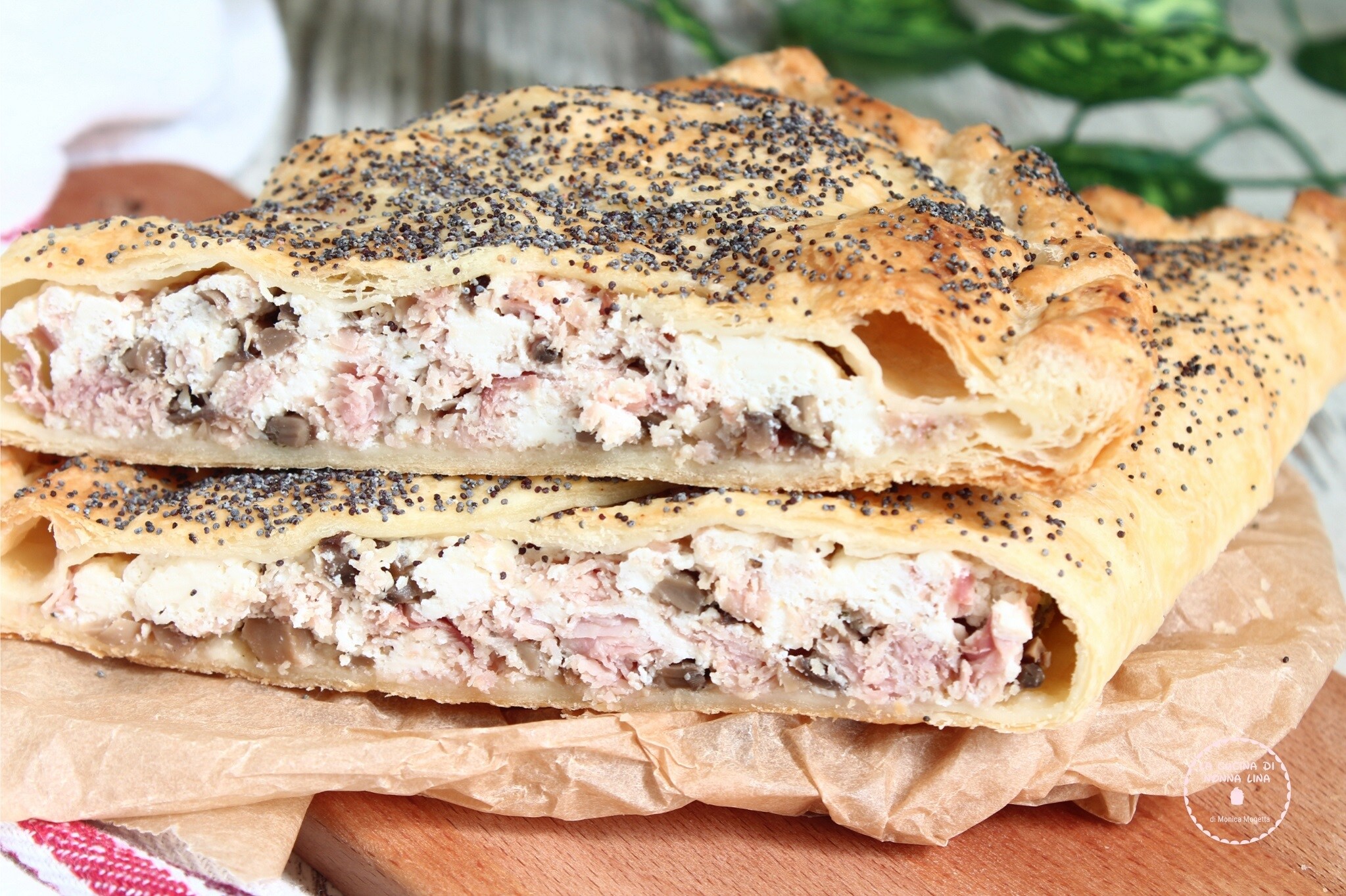 Calzone relleno cocido al horno
