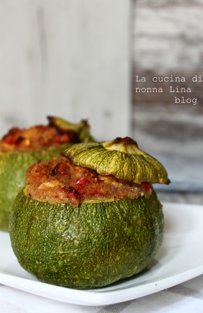 Calabacines redondos rellenos receta vegetariana | La cocina de nonna Lina