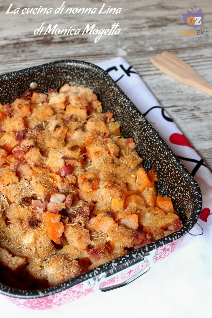Calabaza gratinada con panceta | La cocina de la abuela Lina