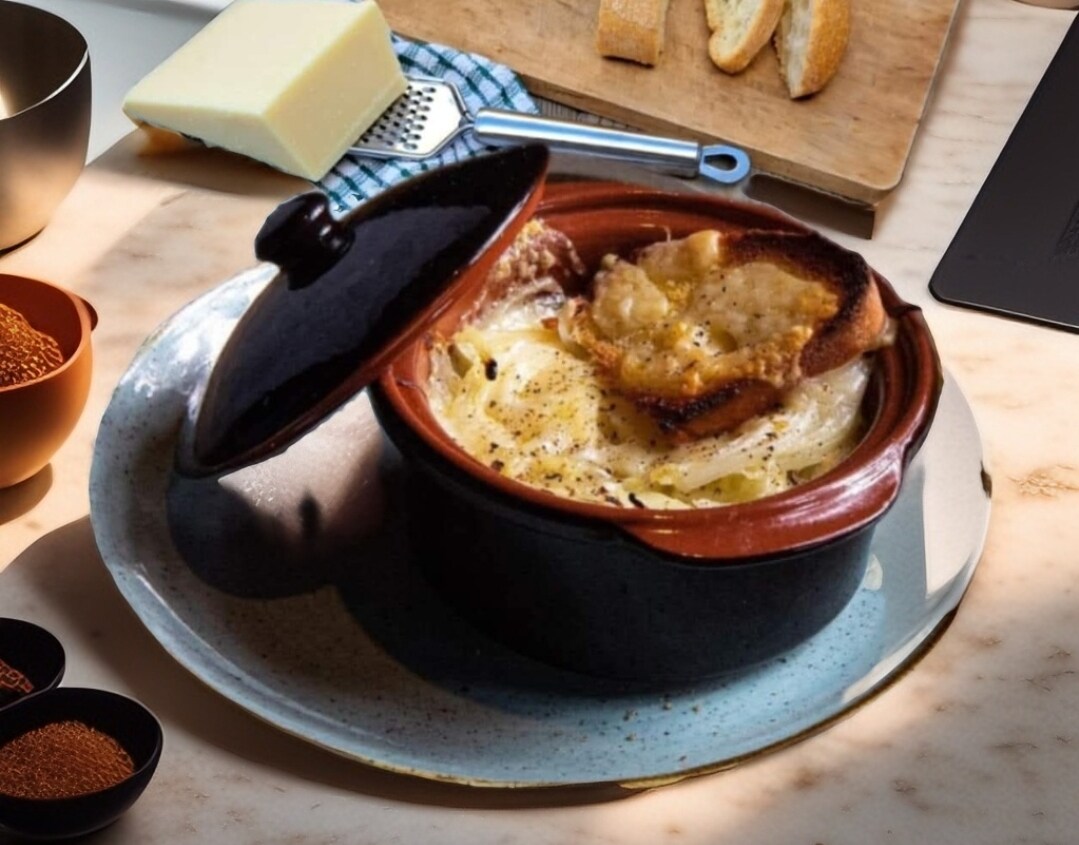 Sopa de cebolla gratinada