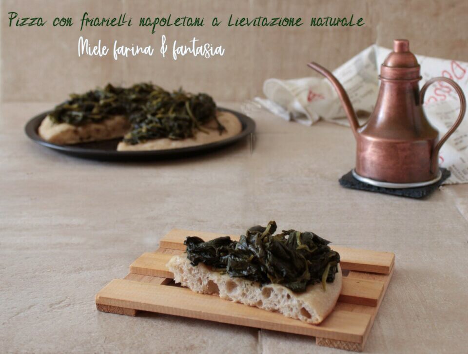 Pizza con grelos napolitanos de fermentación natural