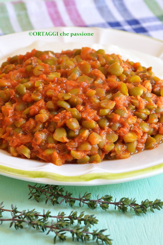 salsa con guisantes partidos cremosa