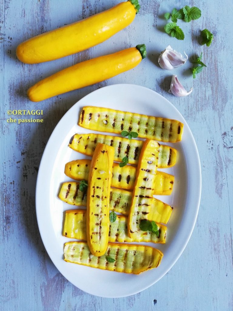 calabacines amarillos a la parrilla ORTAGGI CHE PASSIONE