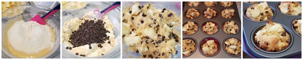 muffin de manzana y chocolate