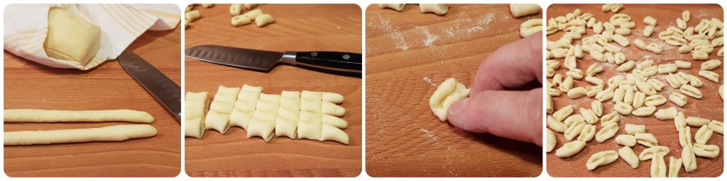 cavatelli con grelos y taleggio