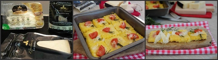 Crostini de polenta con queso