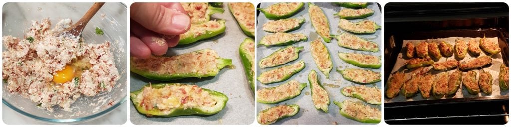 pimientos verdes rellenos al horno