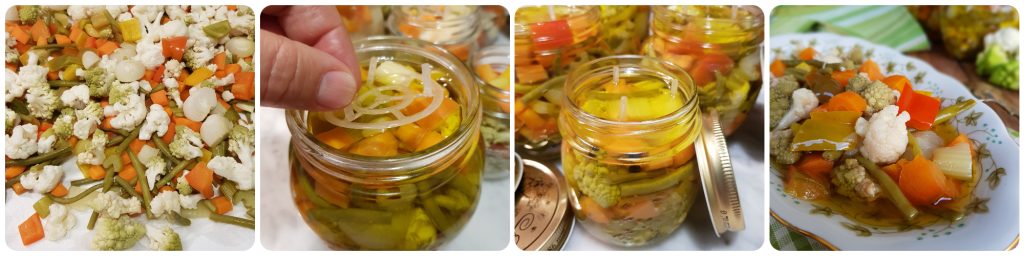 giardinera de verduras en aceite