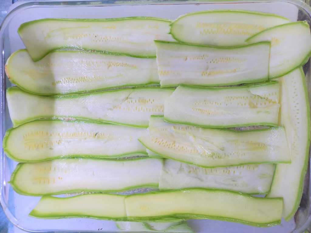 calabacines cortados