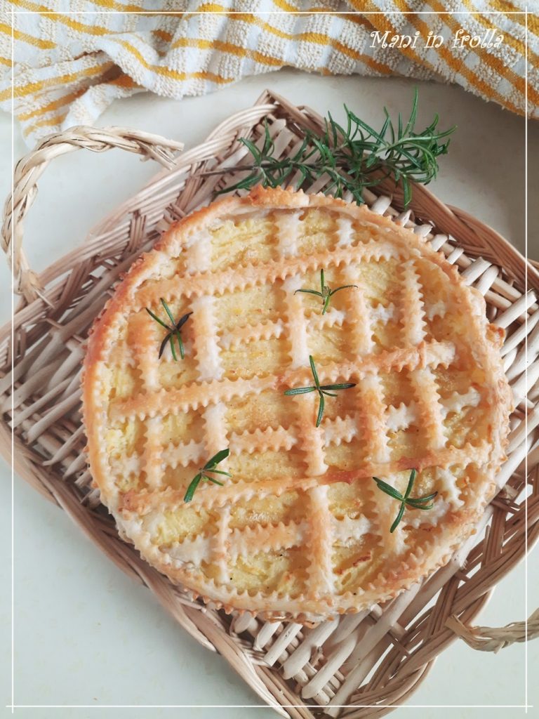 Tarta de patatas en hojaldre