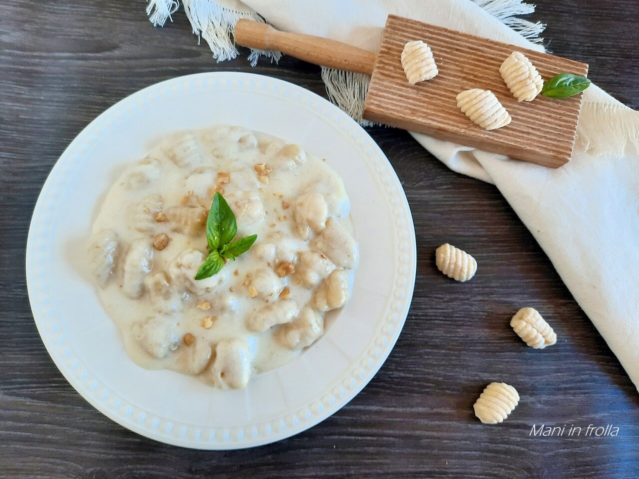 Gnocchi a los tres quesos