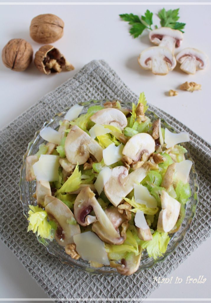 Ensalada de Champiñones, Apio y Nueces