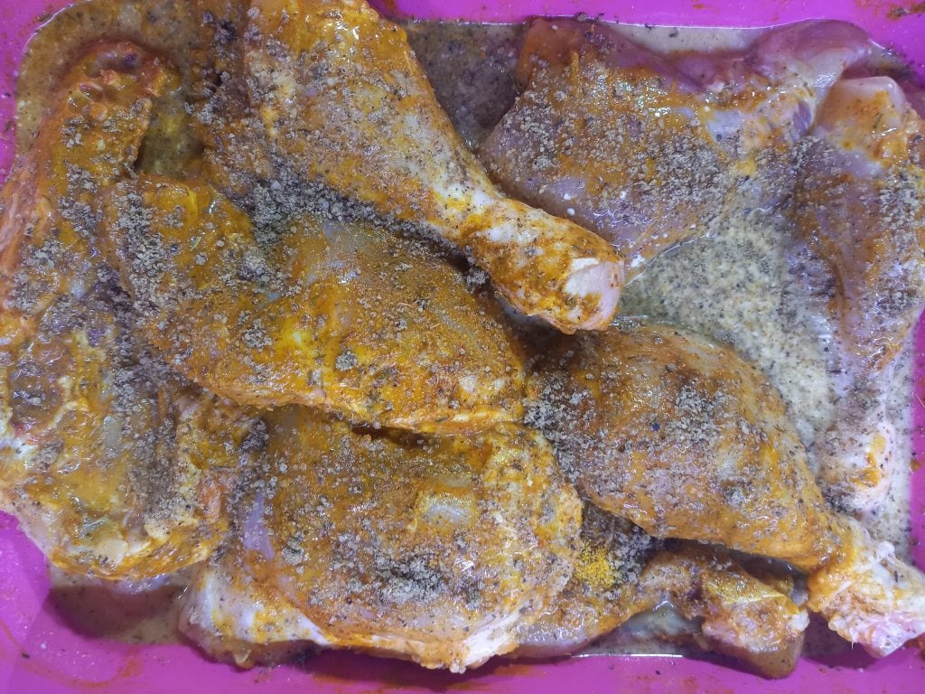 Receta de pollo con yogur y especias