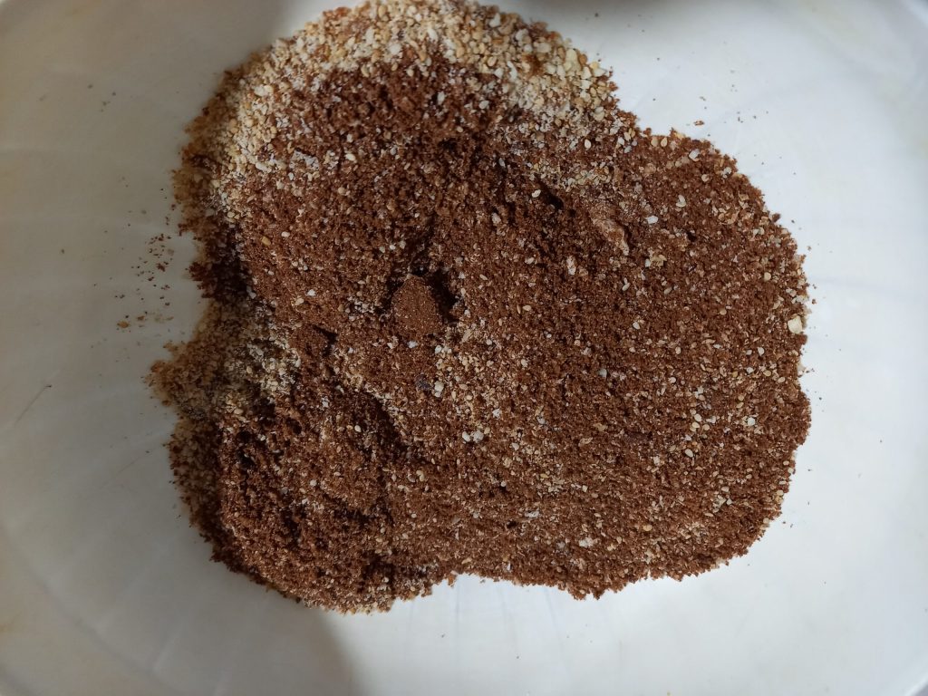 mezcla de cacao y azúcar