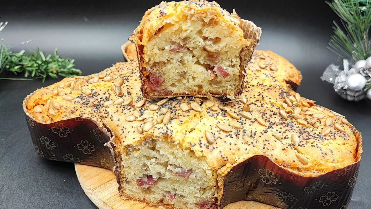 Tarta salada navideña sin huevos