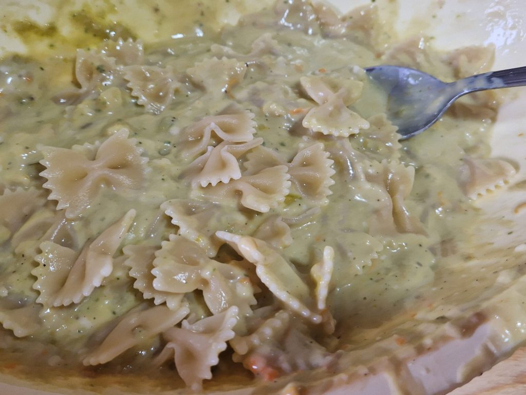 Las Mariposas gratinadas con flores de calabacín