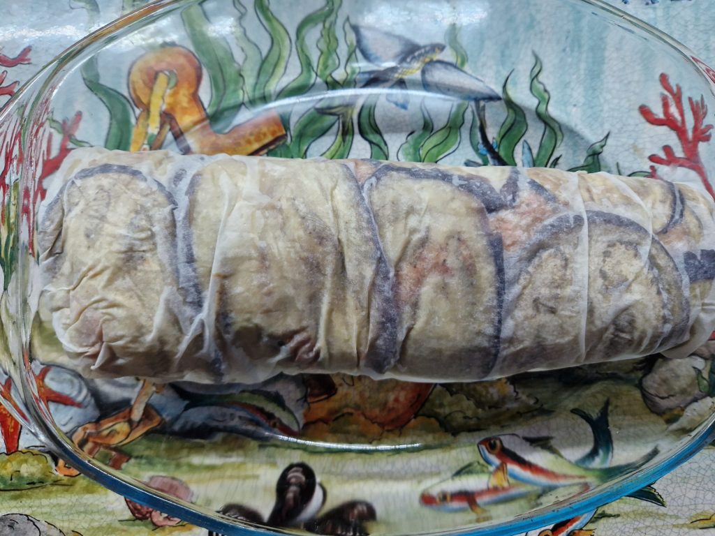 El pastel de carne y berenjenas