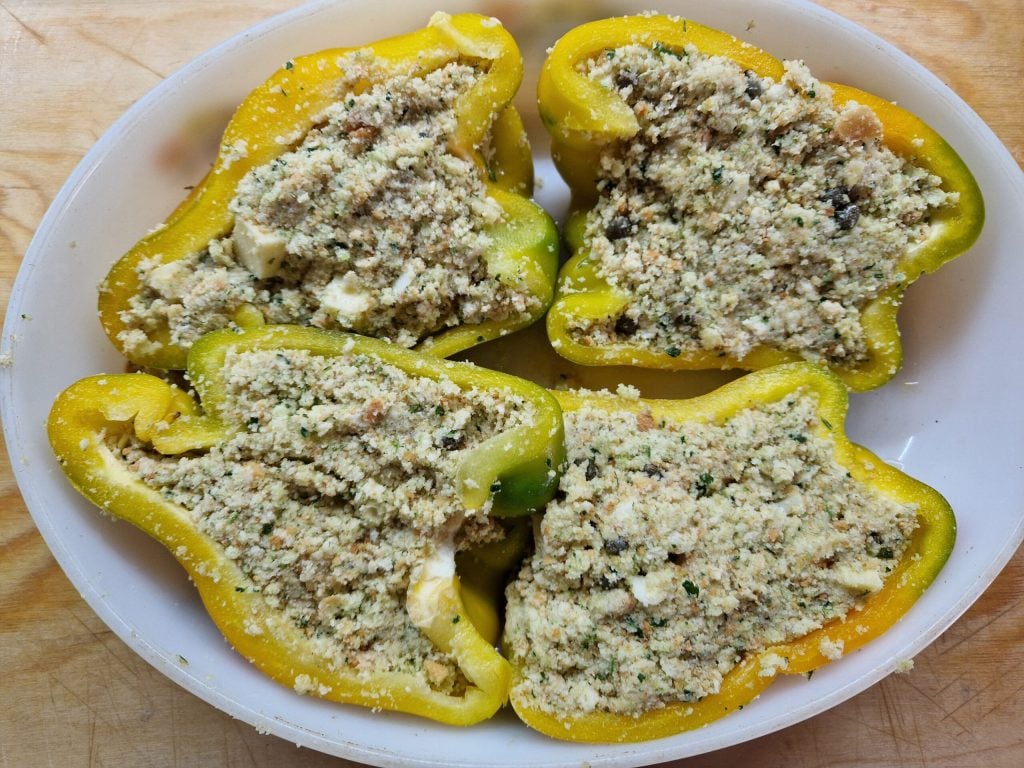 Pimientos rellenos grandes al horno