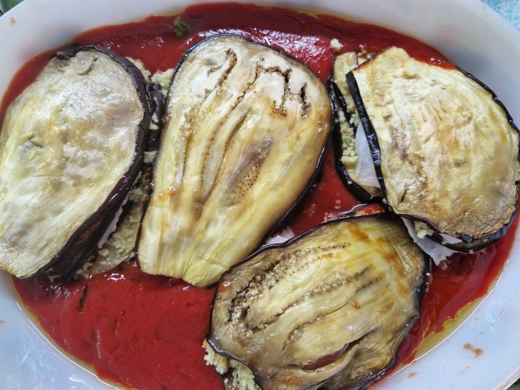 Paquetitos de berenjena a la siciliana