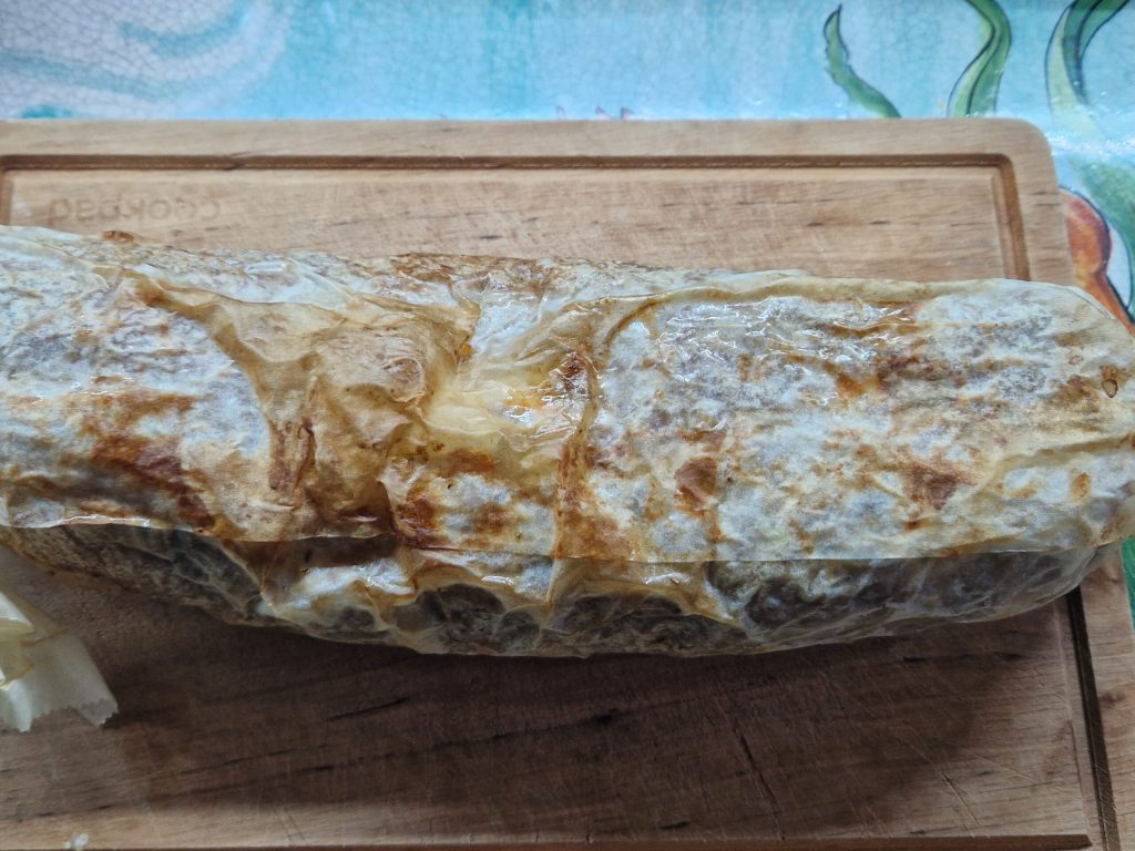 El pastel de carne en freidora de aire