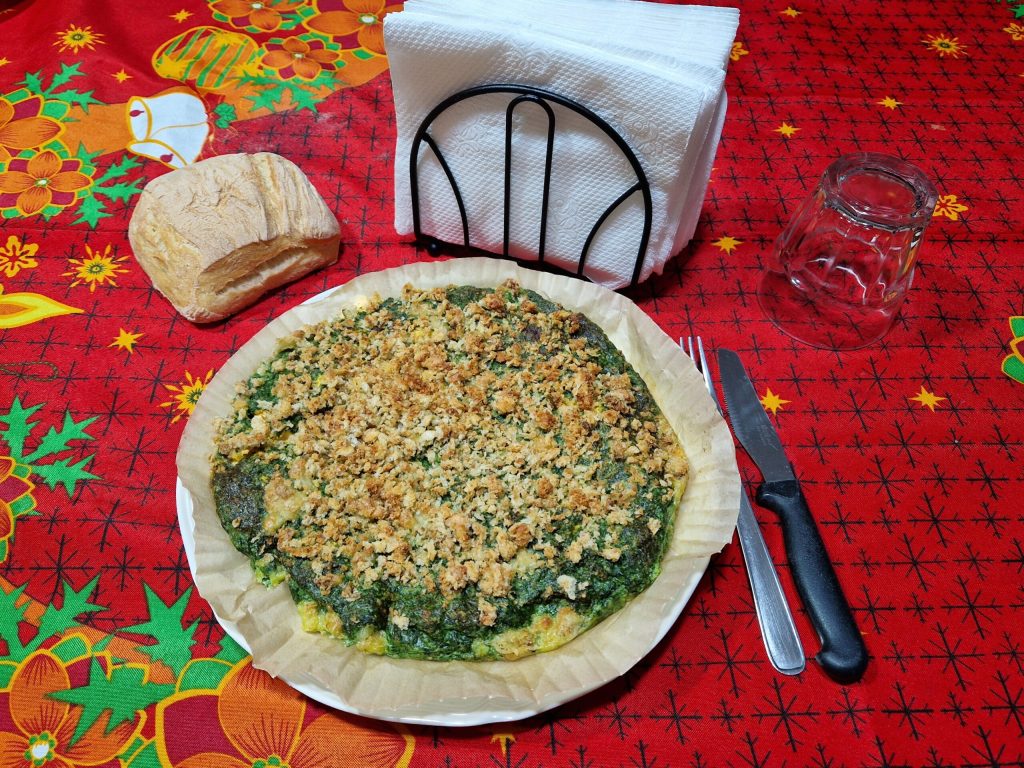 Pastel de espinacas en freidora de aire