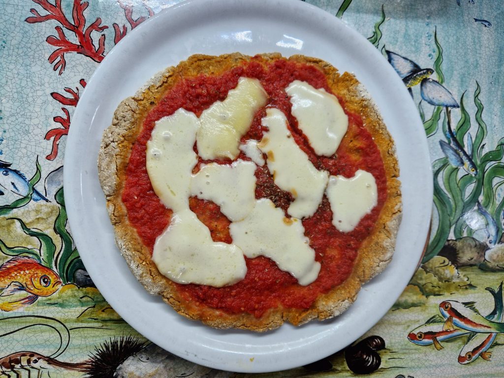 La pizza con harina de avena