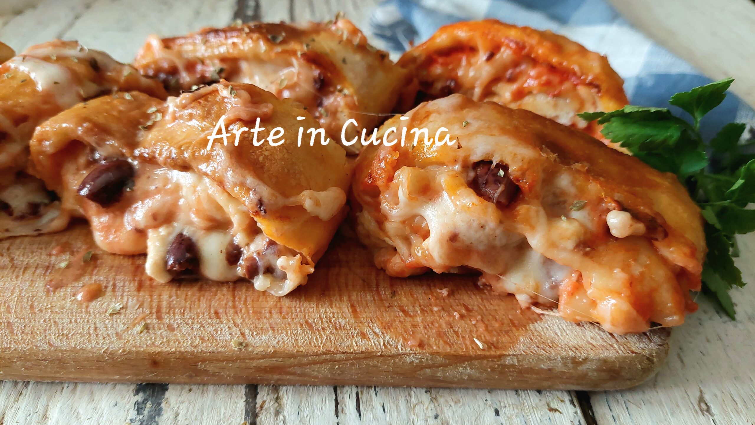 ESPIRALES de PIZZA con ACEITUNAS