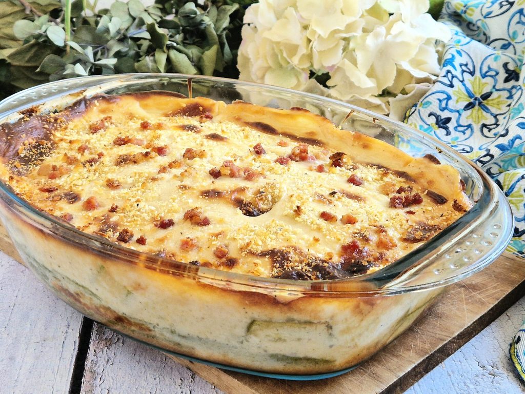 Gratén de calabacines cremoso e irresistible