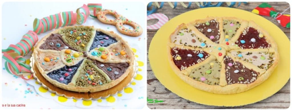Tarta arlequín de carnaval