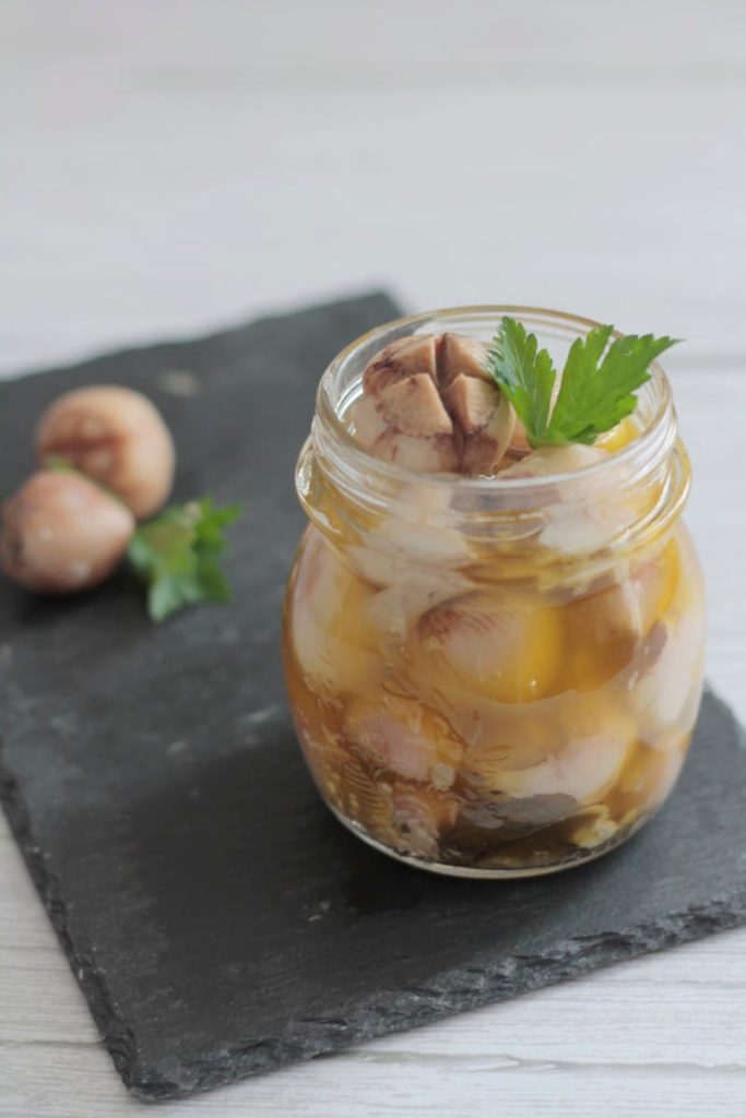 Lampascioni en aceite receta de Puglia