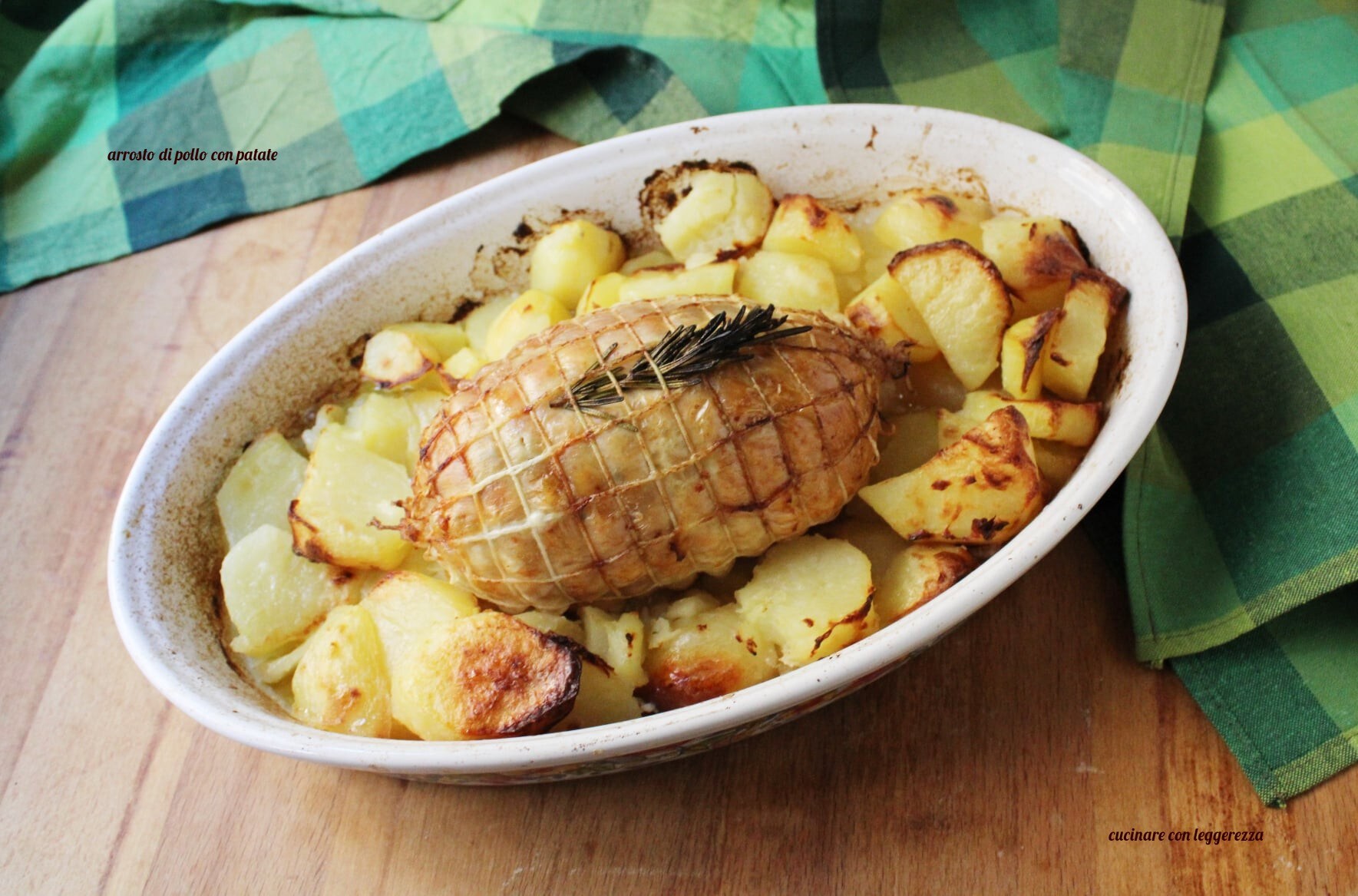 Asado de pollo con patatas