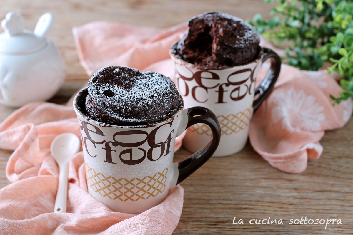 Tarta en taza al microondas
