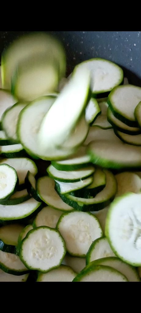 Calabacines en la sartén