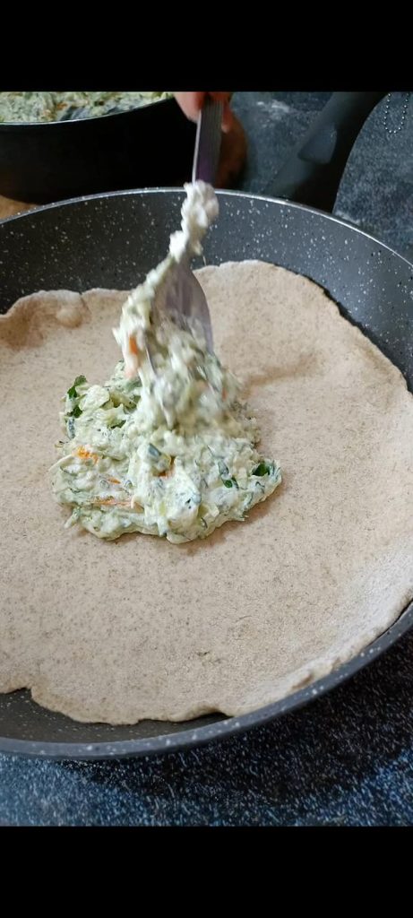 Rellenamos con el relleno de calabacines