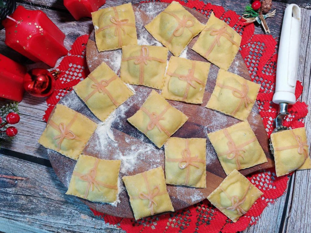 Raviolis con lacito