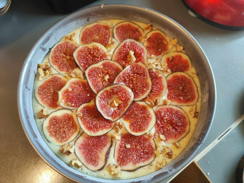 Tarta de higos y nueces