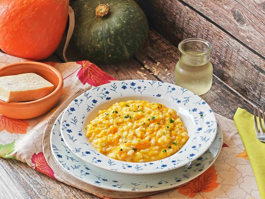 Risotto con calabaza y taleggio