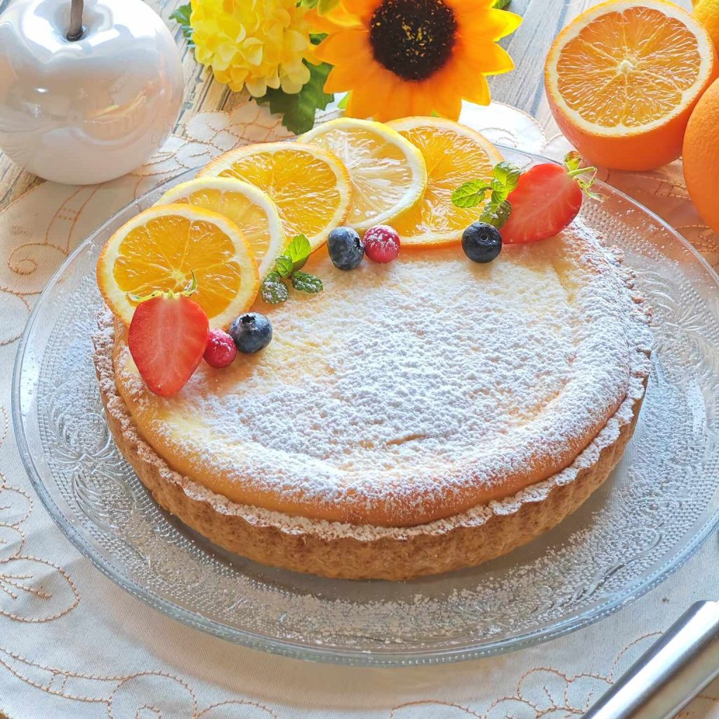 Tarta de ricotta y naranja